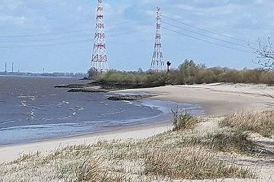 Blick auf die Elbe direkt vom Deich aus