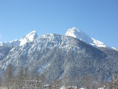 Winterlicher Blick auf den Watzmann